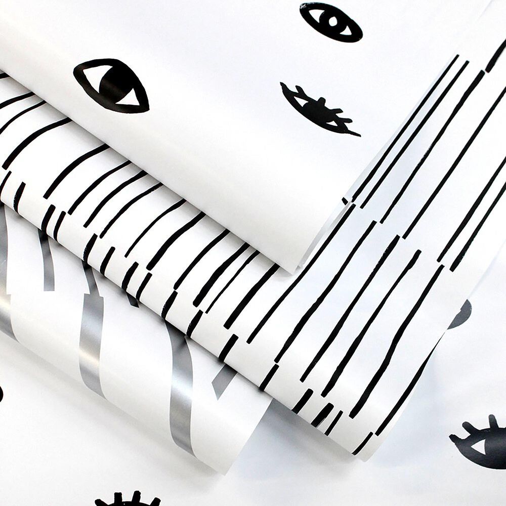 Tempaper x Bobby Berk White & Black Shift Removable Peel and Stick Wallpaper Made in The USA 20.5 in X 16.5 ft Tempaper x Bobby Berk White & Black Shift Removable Peel and Stick Wallpaper Made in The USA 20.5 in X 16.5 ft